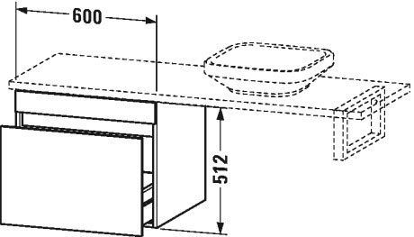 DS533302222 DuraStyle Шкафчик для консоли Белый глянцевый декор Duravit - Вид №1