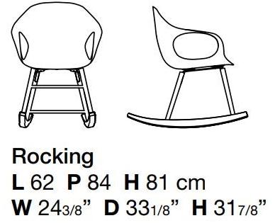 Kristalia Кресло-качалка из полиуретана с подлокотниками Elephant sun-id-1433516 - Вид №7