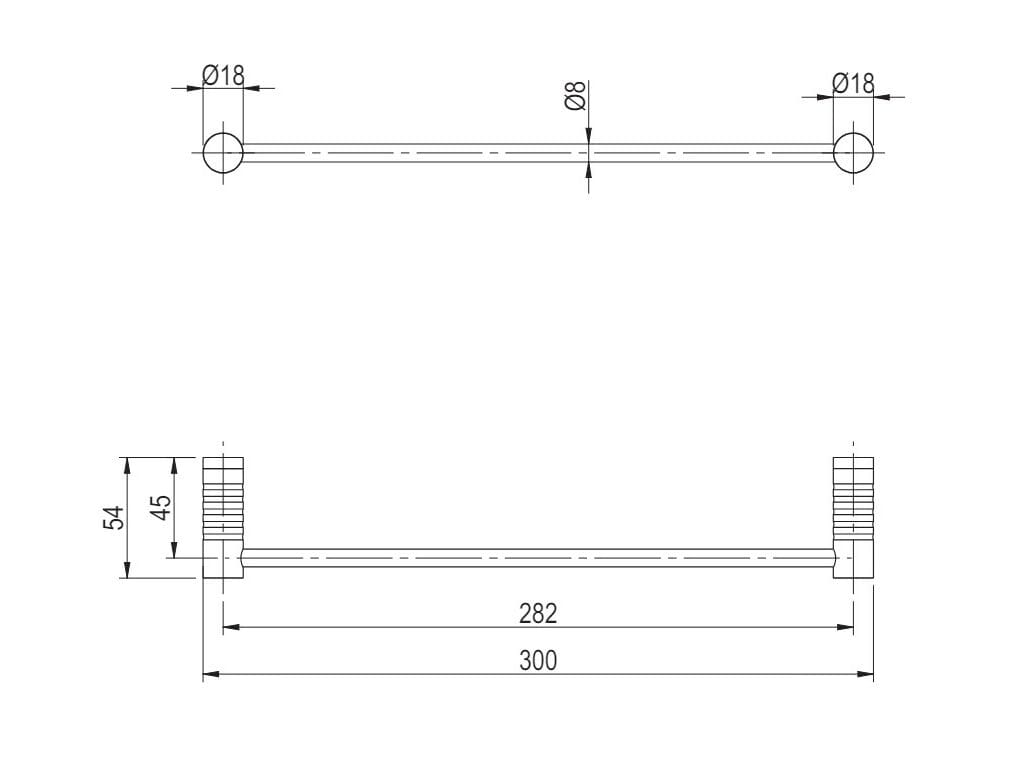 Держатель для полотенец из нержавеющей стали Super Inox OPLUS ARCH-00065016 - Вид №2