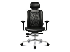 Кожаный поворотный операционный офисный стул с подголовником