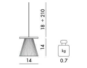 Ткань светодиодный подвесной светильник Kartell LIGHT-AIR ARCH-00060505 - Вид №2