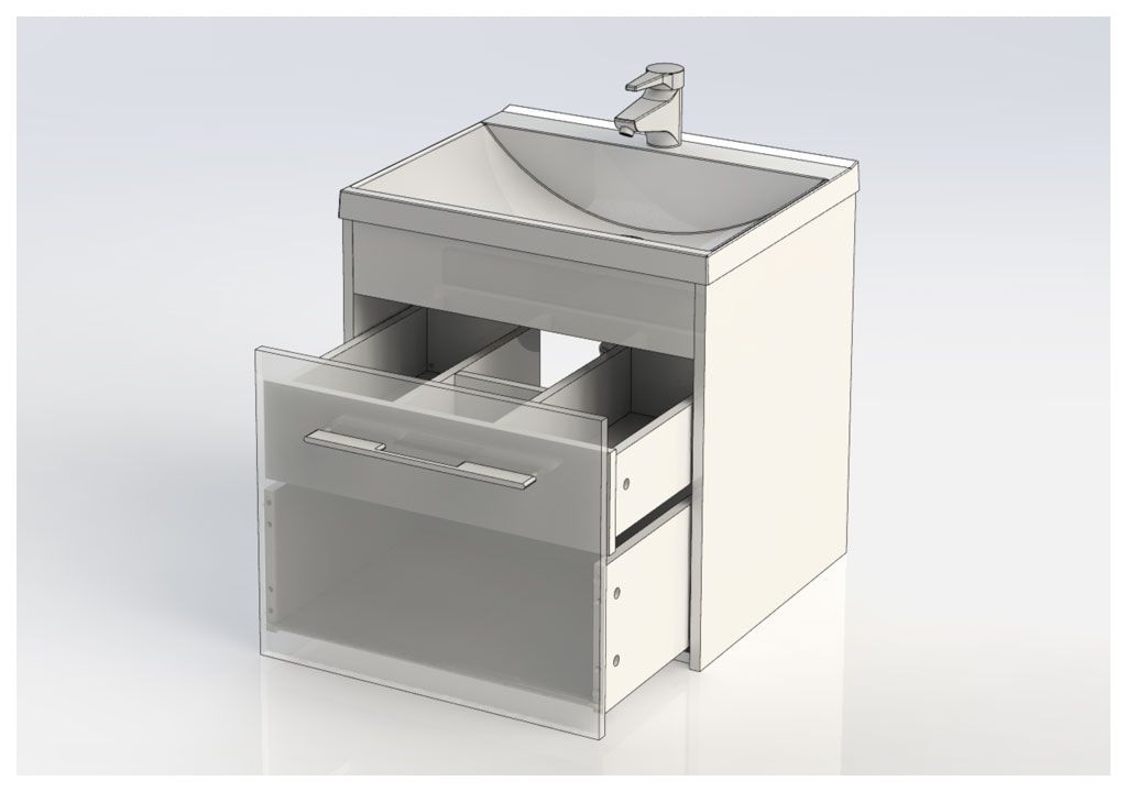 Тумба с раковиной Aquanet Августа 58 белый 0021002600204117 - Вид №4