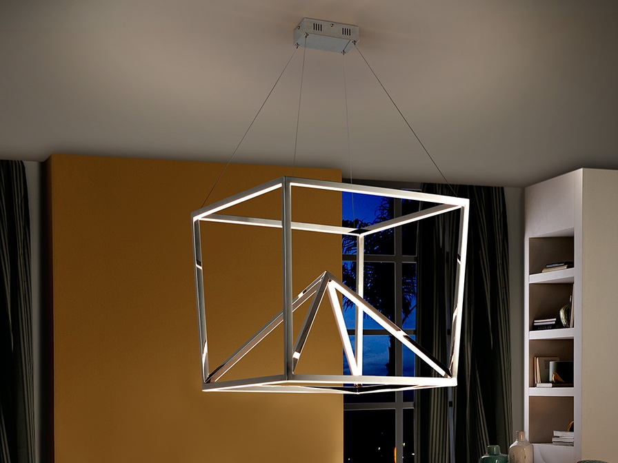 098289 Подвесной светильник LED сталь Schuller Oblic 