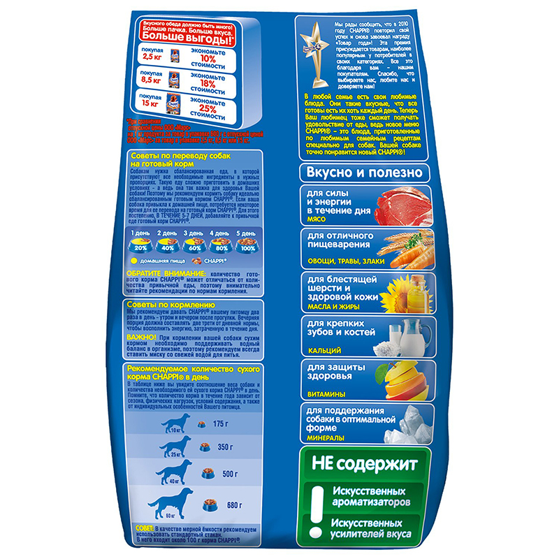 Т0040692 Корм для собак Мясное изобилие сух. 600г Chappi  - Вид №1