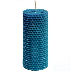 Свеча столбик Цилиндр небесно-голубая 13 см 85852789 STLM-2129437