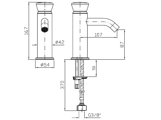 Смеситель для раковины из нержавеющей стали с ограничителем расхода Zucchetti Sablier ARCH-00052672 - Вид №14