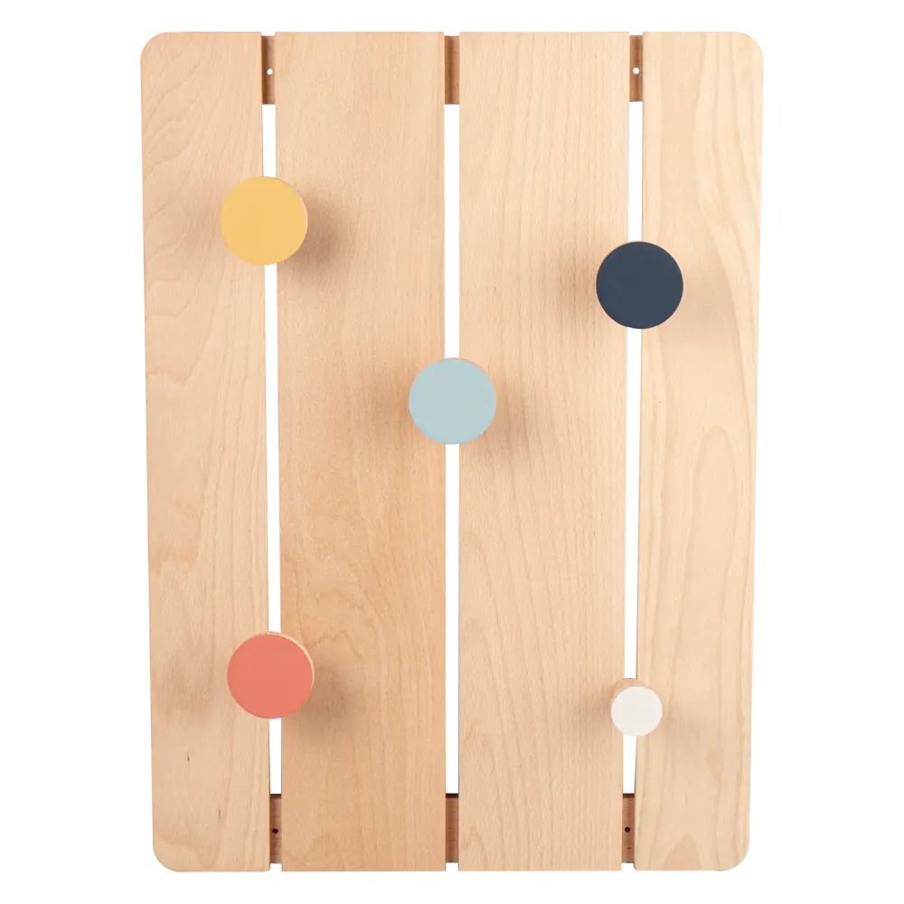 SPACEO Вешалка настенная Koloro - 5 крючков из натурального дерева 87897008 STLM-1475430 - Вид №1