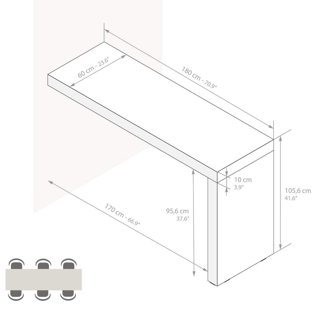 Высокий стол на полуострове в облагороженном Mobili Fiver Evolution ARCH-00029986 - Вид №41