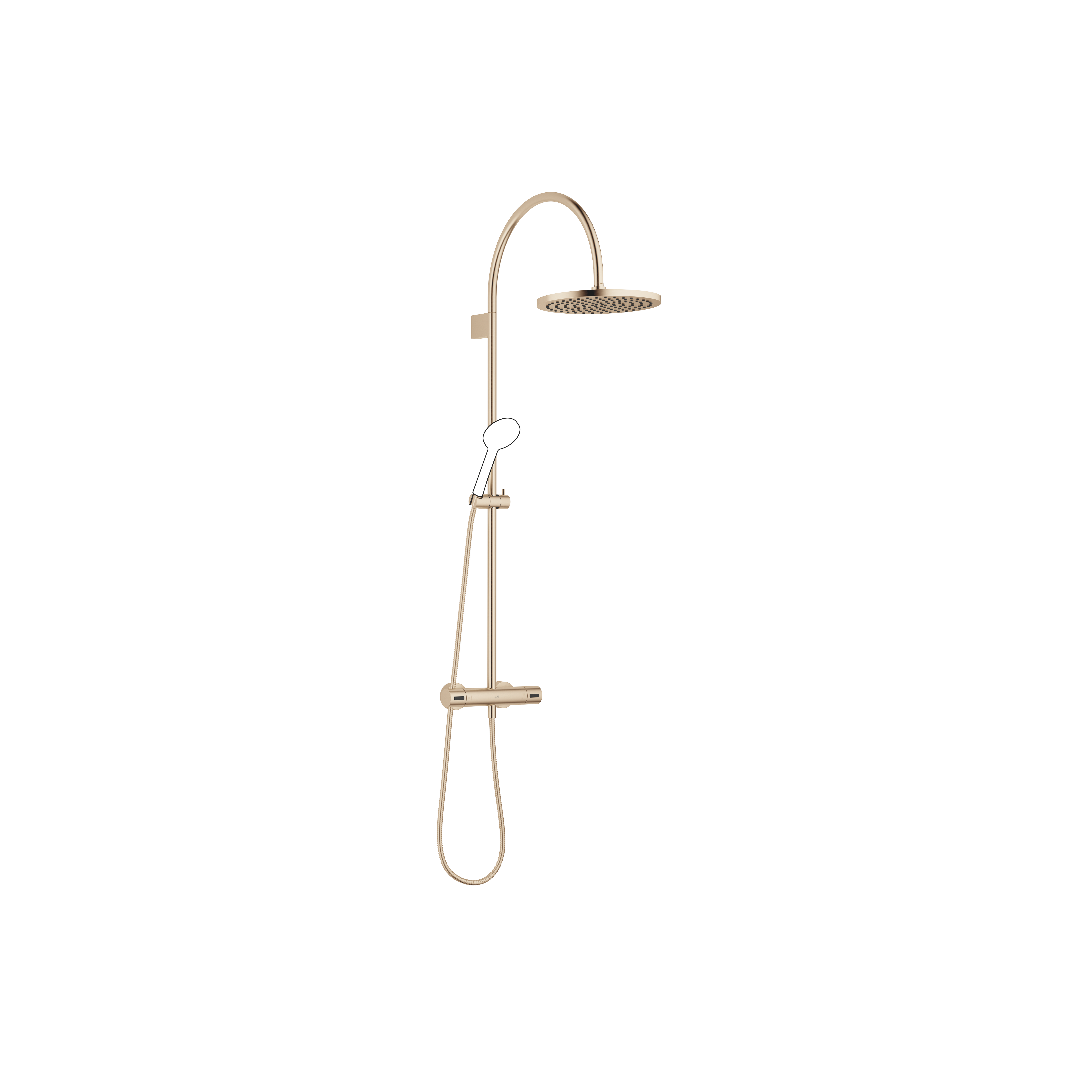 Showerpipe с термостатом для душа без ручного душа - Brushed Champagne (22-каратное золото) DornBracht 34462892-46