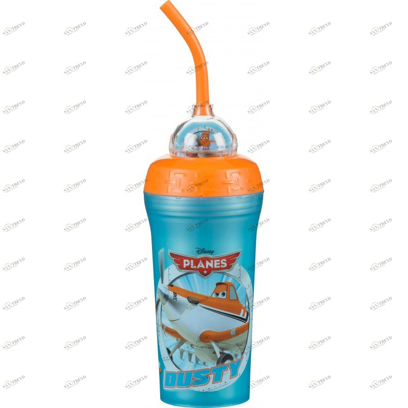 Стакан с крышкой и соломинкой "Самолеты", 300 мл STOR САМОЛЕТЫ 335990 Голубой Santreyd 