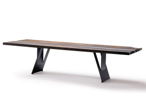 Прямоугольный стол из ископаемого дуба