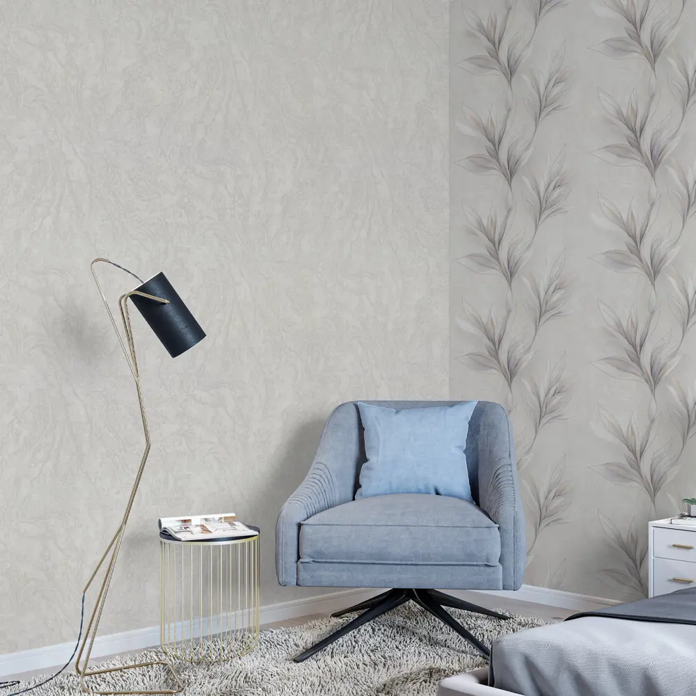 Обои флизелиновые Palitra Life Dora светло-серые 1.06 м PL72620-24 STLM-2126216 - Вид №5
