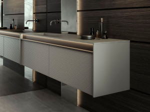 Подвесной умывальник с ящиками