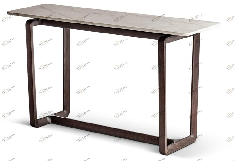 Poltrona Frau Прямоугольная консоль из дерева и мрамора La collezione - mobili e complementi sun-id-1503973