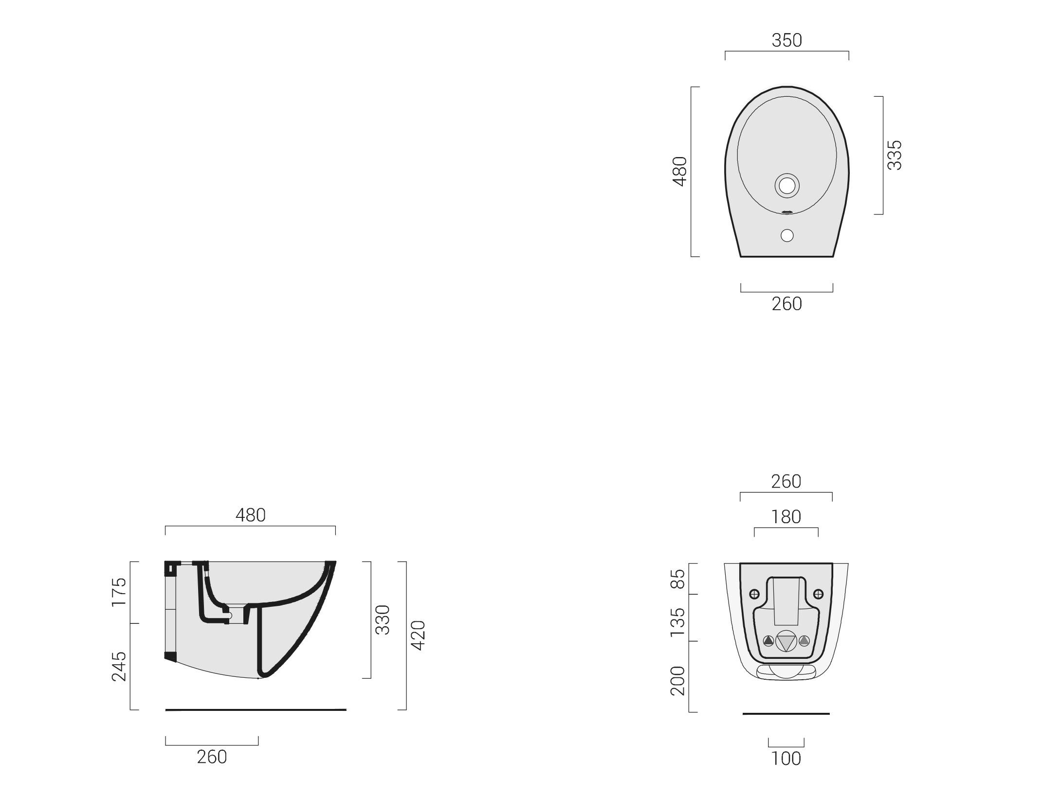 Керамические подвесные сантехники Domus Falerii Rascalzone ARCH-00120568 - Вид №5