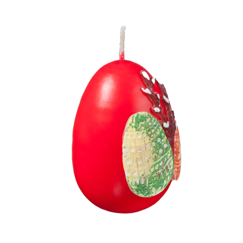 Свеча Яйцо пасхальное с аппликацией верба цвет в ассортименте 9 см Santreyd STLM-2118439 - Вид №7