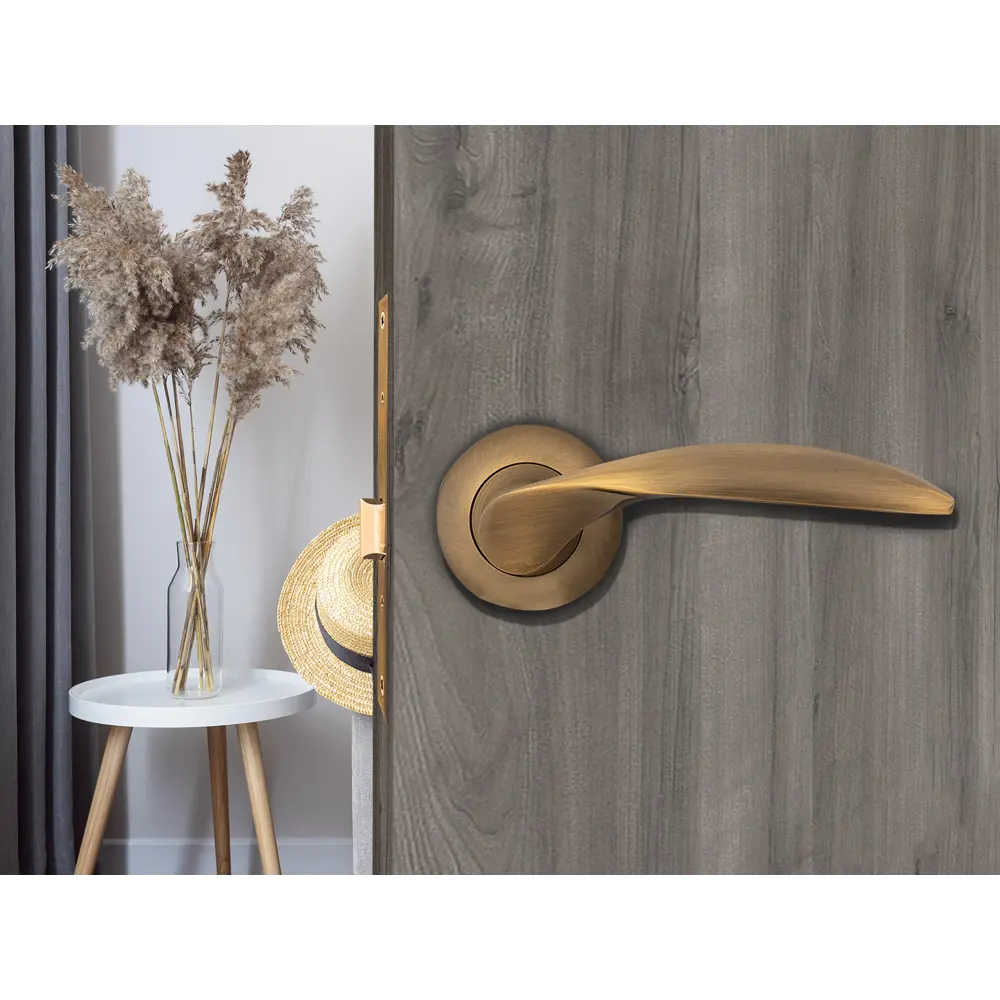 Дверные ручки Фабрика замков Ternera, без запирания, цвет кофе STLM-2176473 - Вид №5