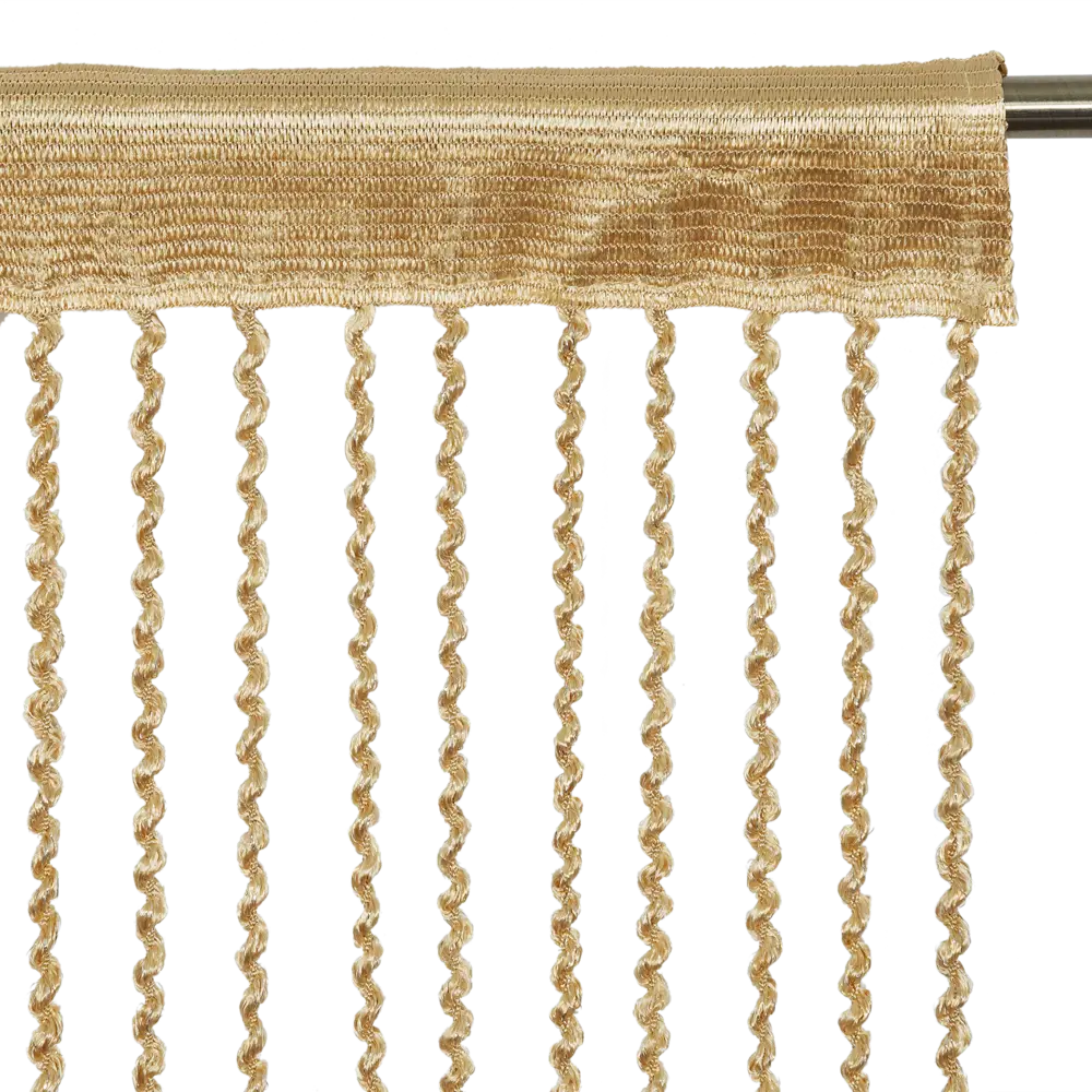 Штора нитяная «Макарони» 150x280 см однотон цвет золотистый INSPIRE STLM-2043828 - Вид №3