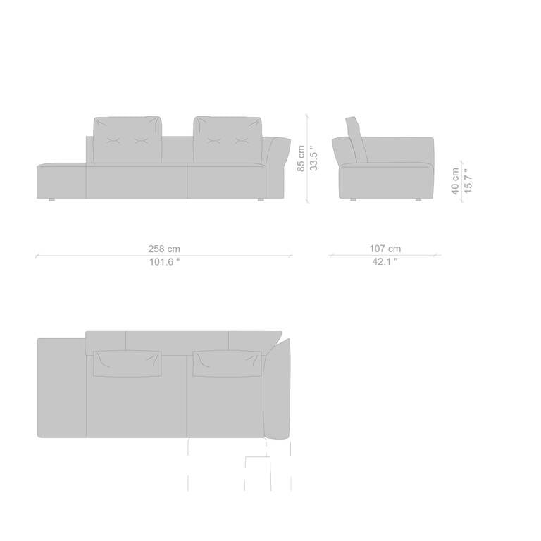 Съемный диван из ткани CASSINA Sengu ARCH-00093815 - Вид №31