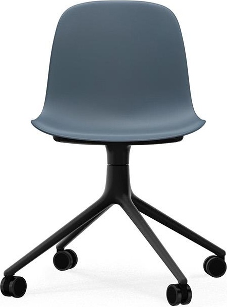 605008 Chair Swivel 4W Черный Алюминий / Синий Normann Copenhagen Form - Вид №1
