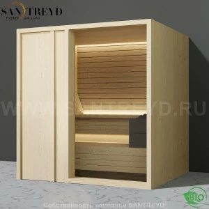 Effegibi YOKU.D80 BI.70200010 Био-сауна с левой дверью. Мощность: 9 кВт макс. Размеры: длина 202 см, ширина 180 см. Отделка: осина термообработанная