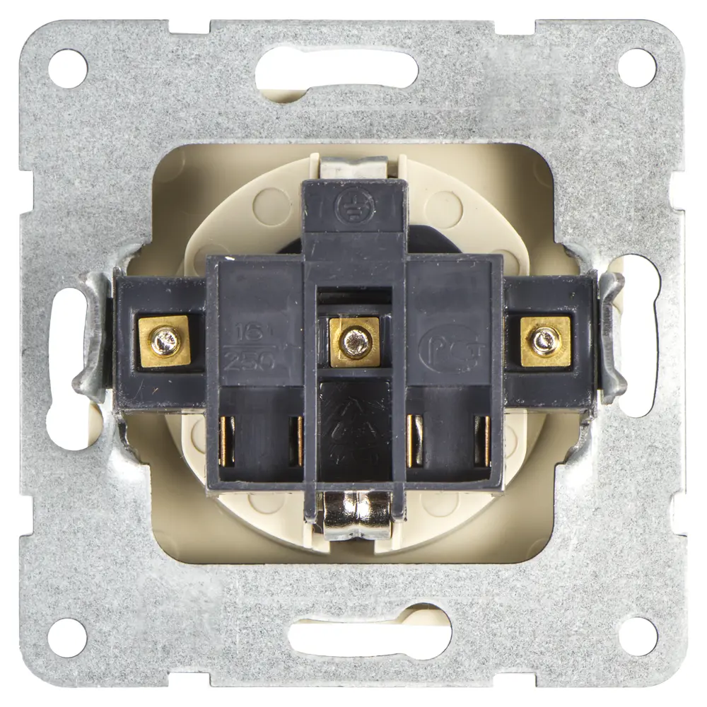 Розетка LK Studio LK60, с заземлением, защитные шторки, цвет бежевый STLM-2170287 - Вид №1