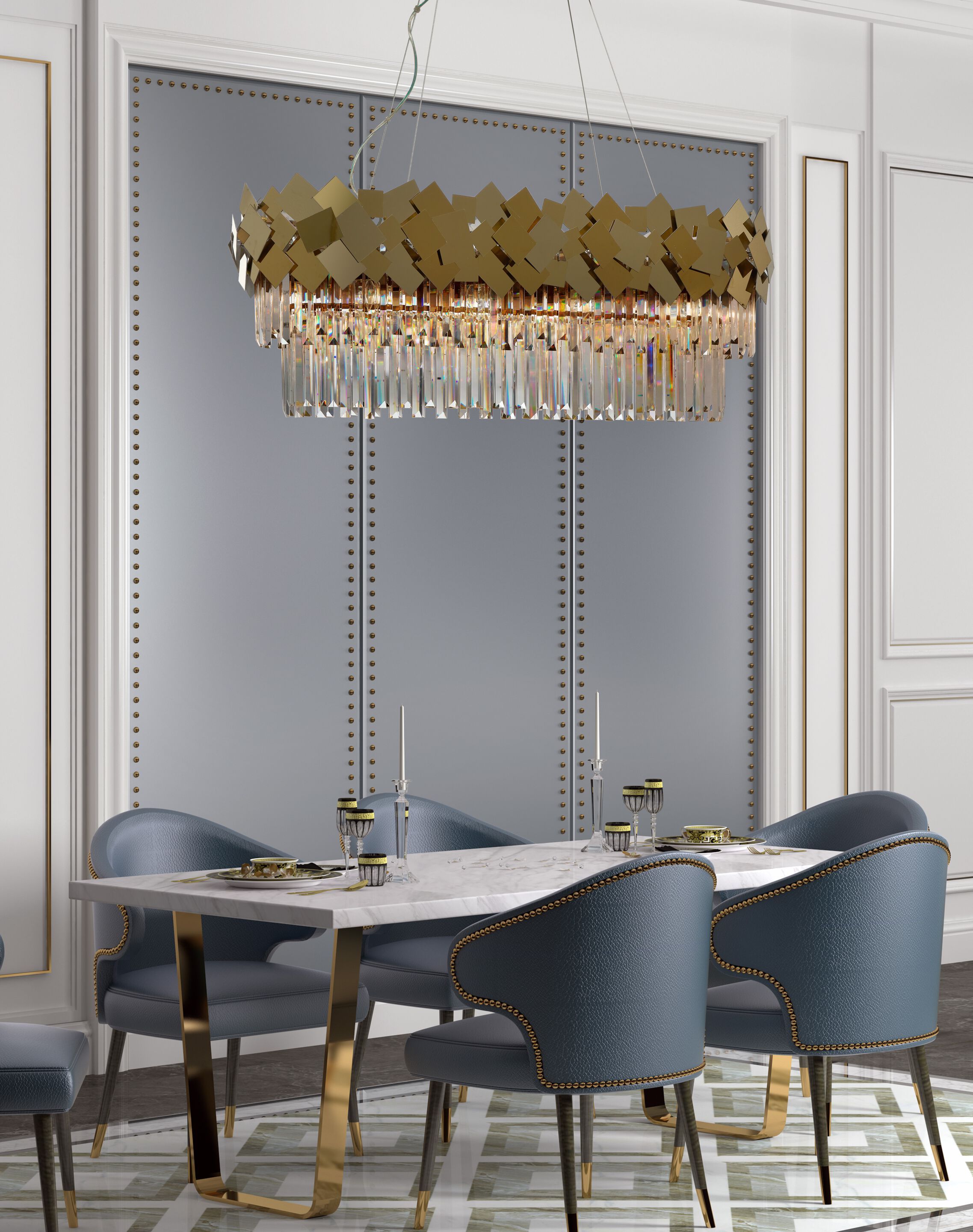 Подвесной светильник из нержавеющей стали с кристаллами K-Lighting Hemera ARCH-00025063 - Вид №1