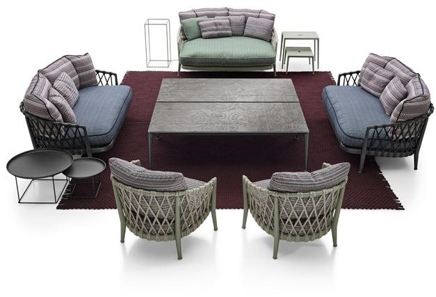 B&B Italia Outdoor Садовое кресло из ткани с подлокотниками Erica '19 sun-id-1388404 - Вид №2