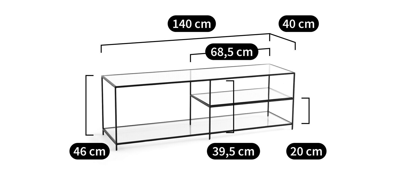 Закаленное стекло ТВ шкаф AMPM Сибил ARCH-00052287 - Вид №4
