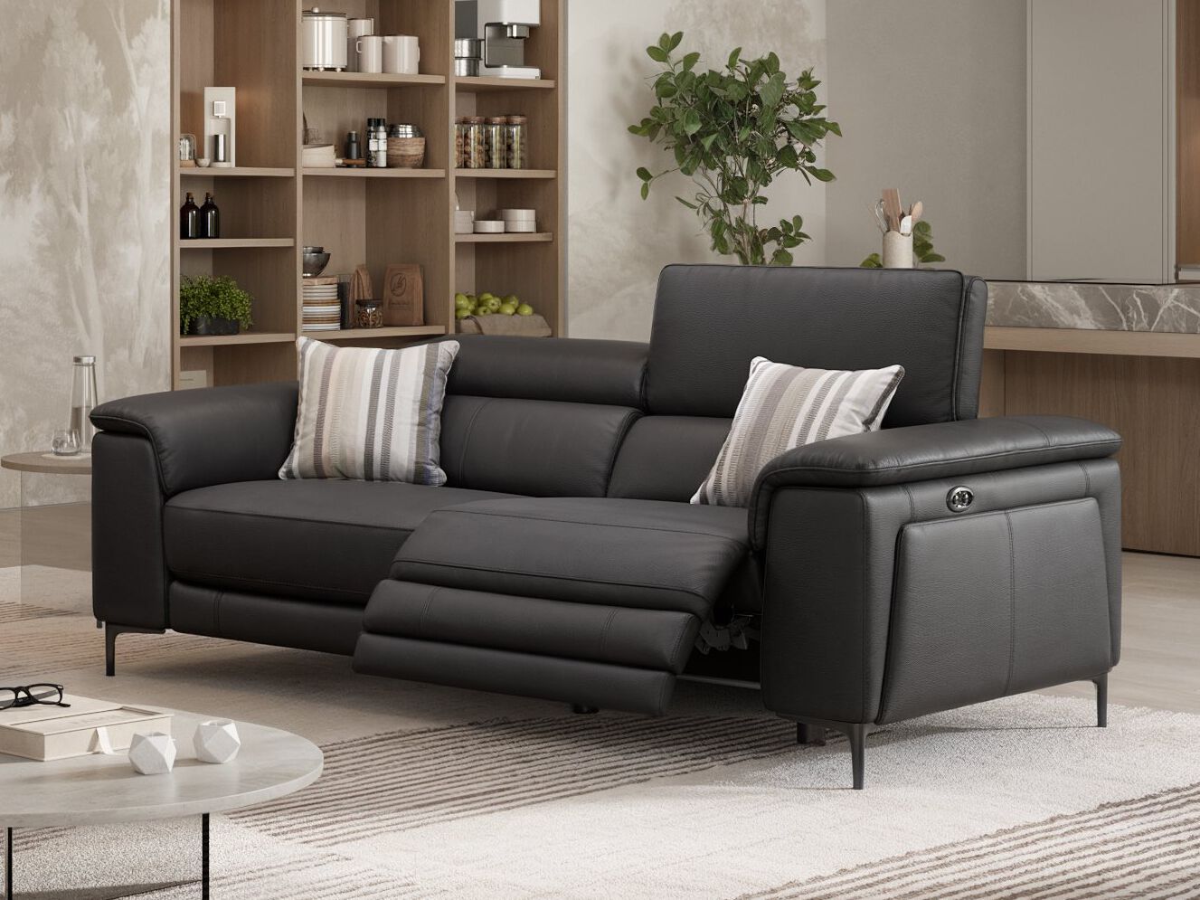 3-местный кожаный диван Sofanella Marino ARCH-00142115 - Вид №2