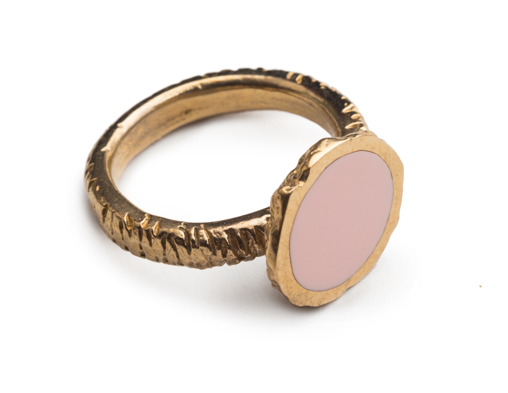 EB119 Кольцо, бледно-розовый, бронза, эмаль ELENA BERTELLOTTI Santreyd 