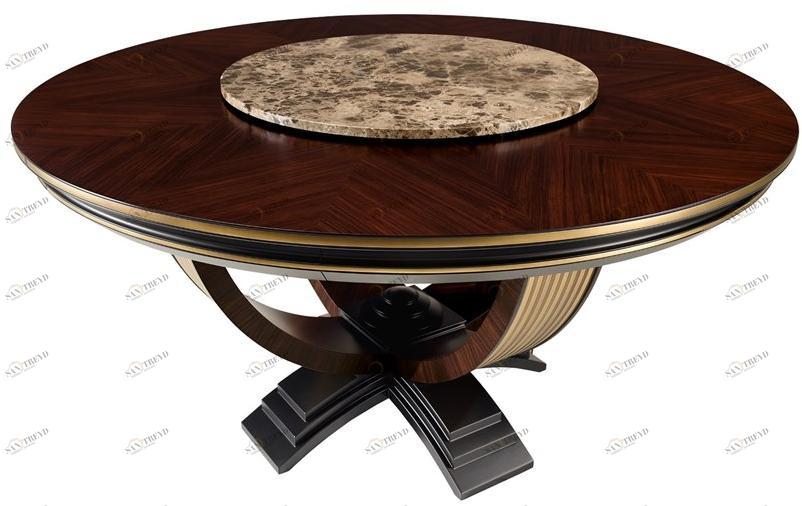 A.R. Arredamenti Круглый стол с ленивой сьюзан Oliver Ol05