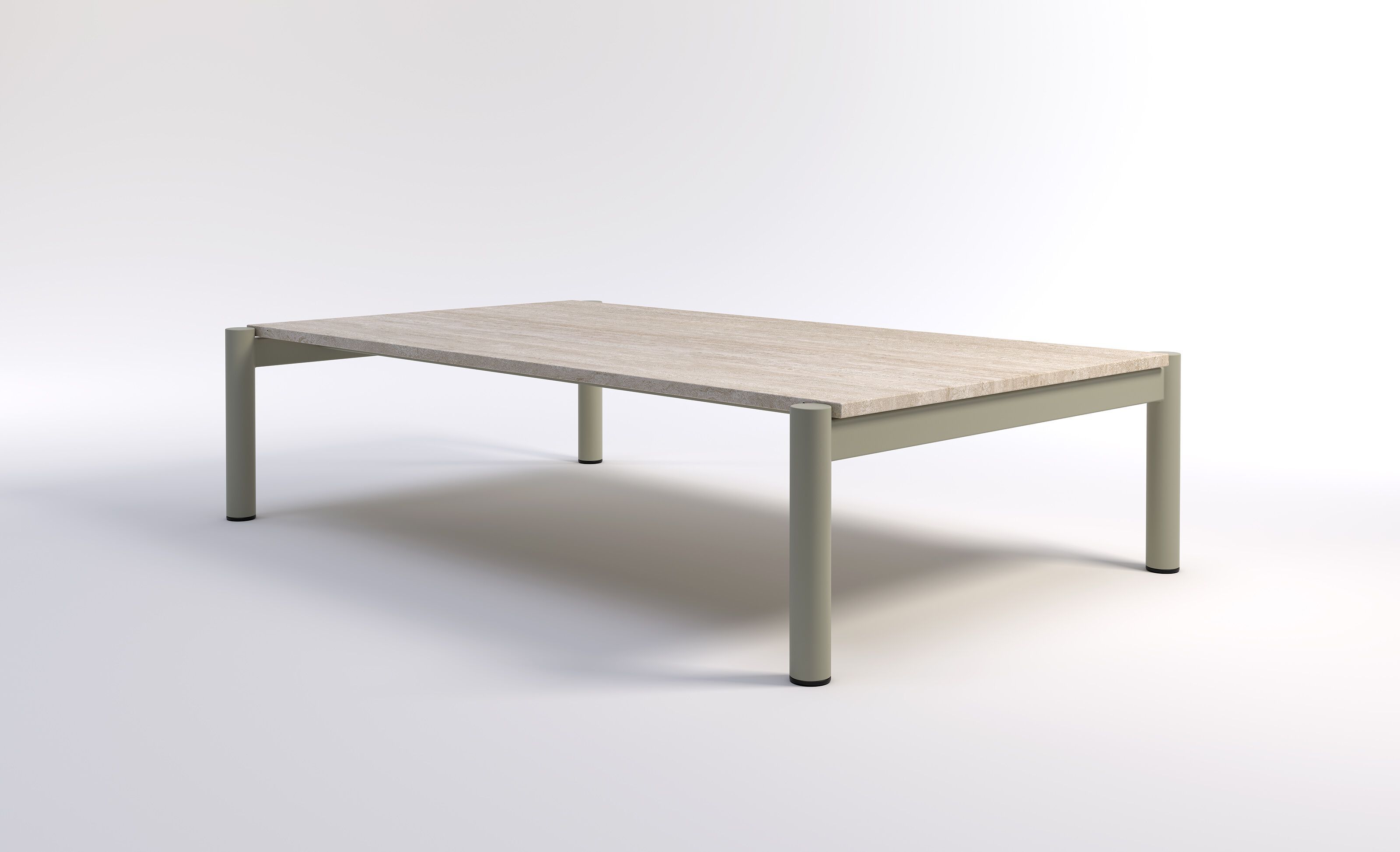 Каменный прямоугольный низкий журнальный столик Phase Design Fryman ARCH-00063695 - Вид №2