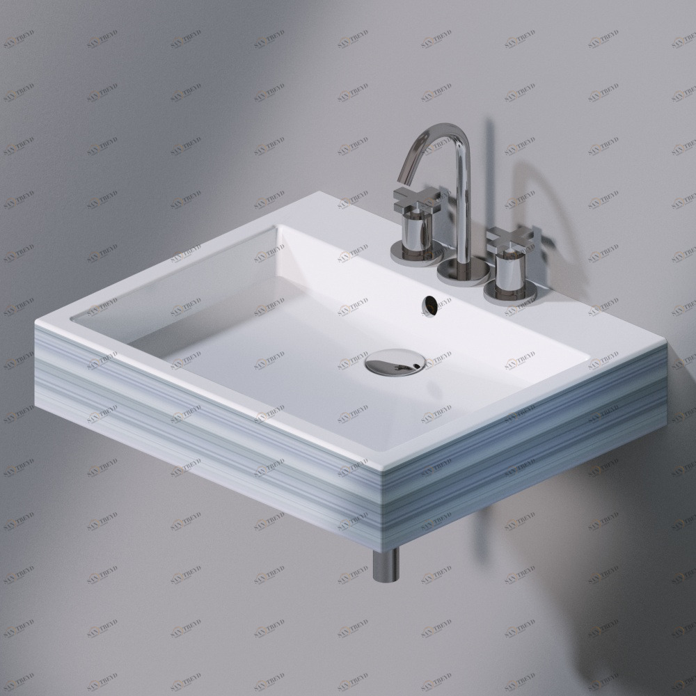 L255431 Подвесная раковина настенная прямоугольная A. e T. Italia  белая AeT ITALIA 