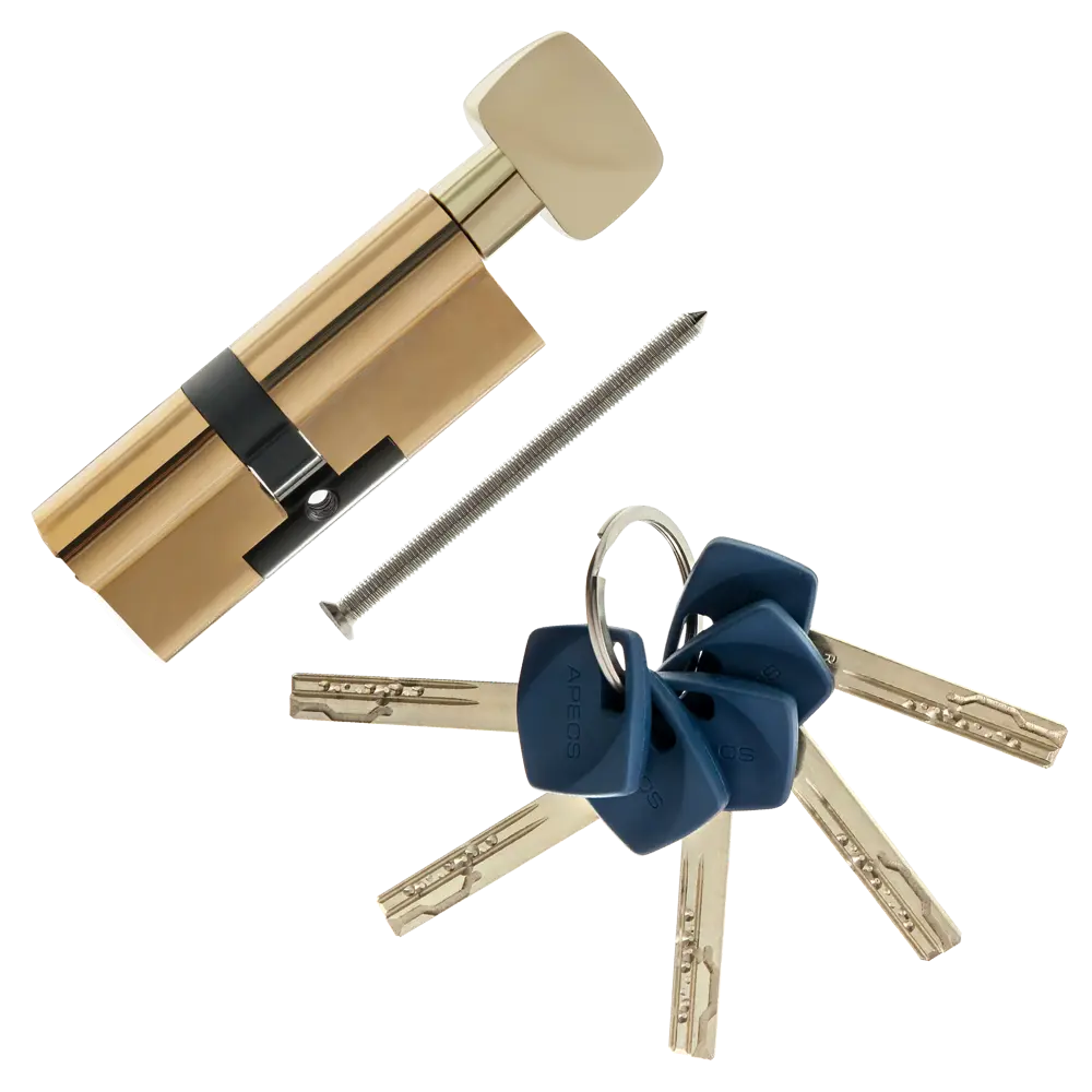 Цилиндр Apecs Premier XR-80(35/45C)-C15-G, 35x45 мм, ключ/вертушка, цвет золото 82379263 STLM-2078696 ЦИЛИНДР APECSXR-80(35/45C)-C15-G КЛ-ВЕРТ - Вид №1