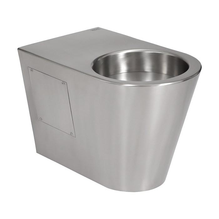 94302 Нержавеющий напольный унитаз, отток в пол, без сиденья SANELA 