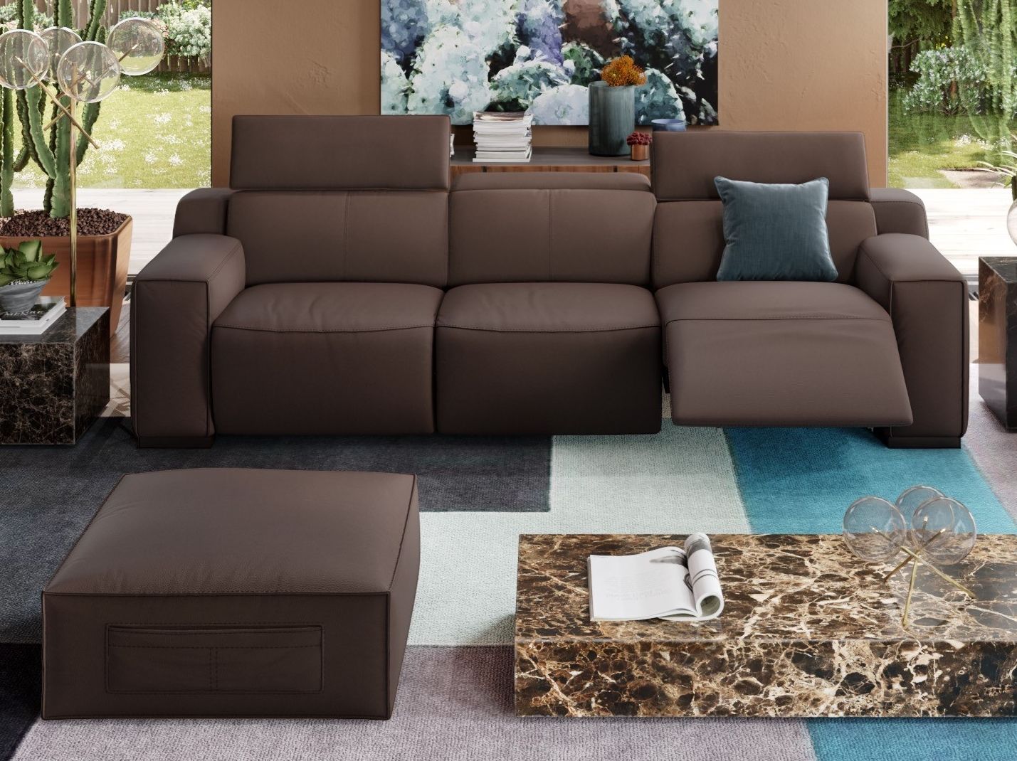 3-местный кожаный диван Sofanella LORETO XXL ARCH-00137123 - Вид №2