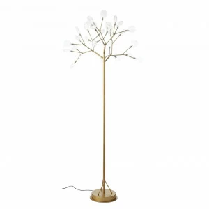 Торшер светодиодный 180х80 см золото с прозрачным Riccardo SL411.205.27 ST LUCE ФЛОРИСТИКА 00-3889406 Золото;прозрачный