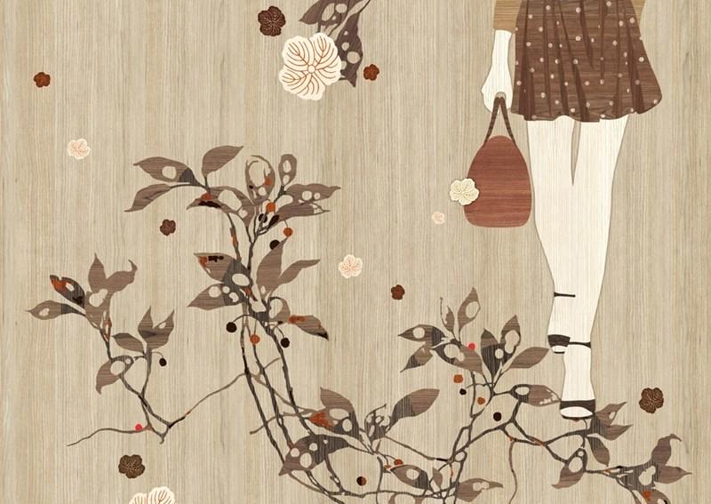 Wall&decò Виниловые обои с цветочными мотивами Contemporary wallpaper 2014 sun-id-1453290 - Вид №1