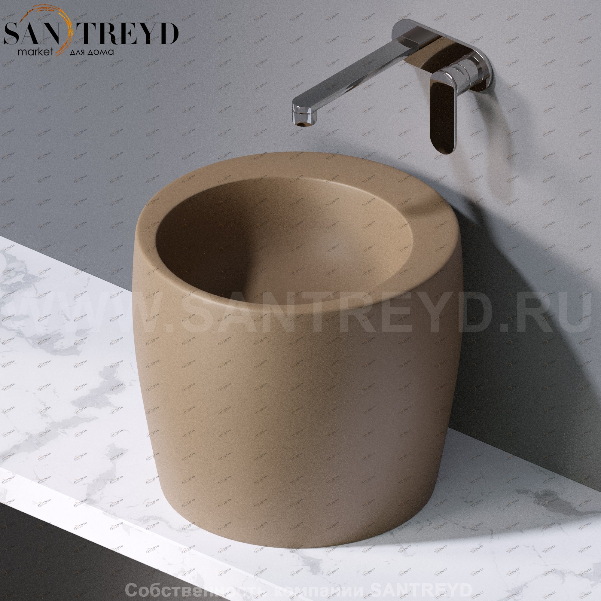 L101132 Накладная раковина на столешницу  круглая A. e T. Italia TOTEM AeT ITALIA