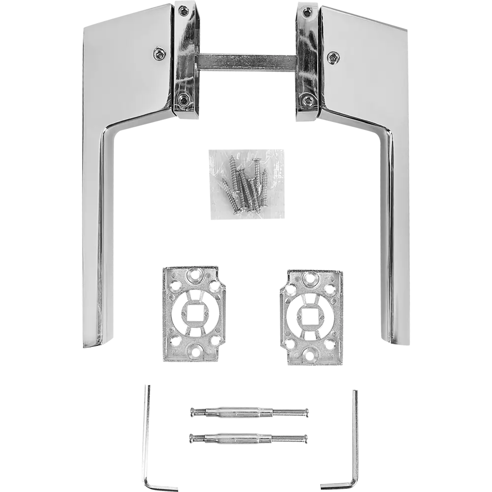 Дверные ручки Fuaro Titan без запирания цвет хром/белый STLM-2085408 - Вид №1