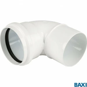 KHG71401801 Отвод 90° алюминиевый эмалированный, диам. 80 мм BAXI