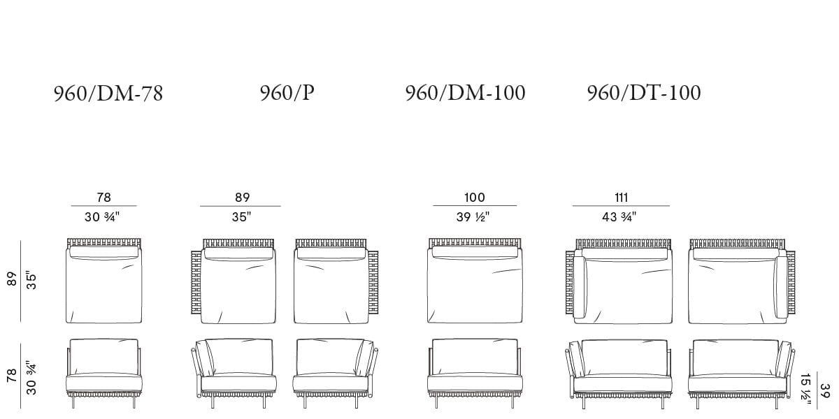 Угловой садовый диван из ткани Potocco Soul ARCH-00077792 - Вид №6