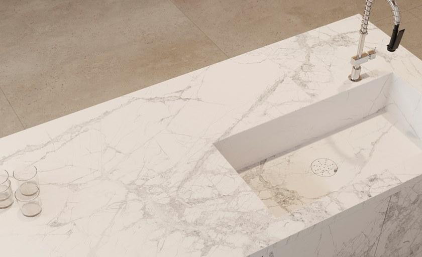 Inalco Кухонная столешница из керамогранита под мрамор Mdi | itop® sun-id-1412464 - Вид №10