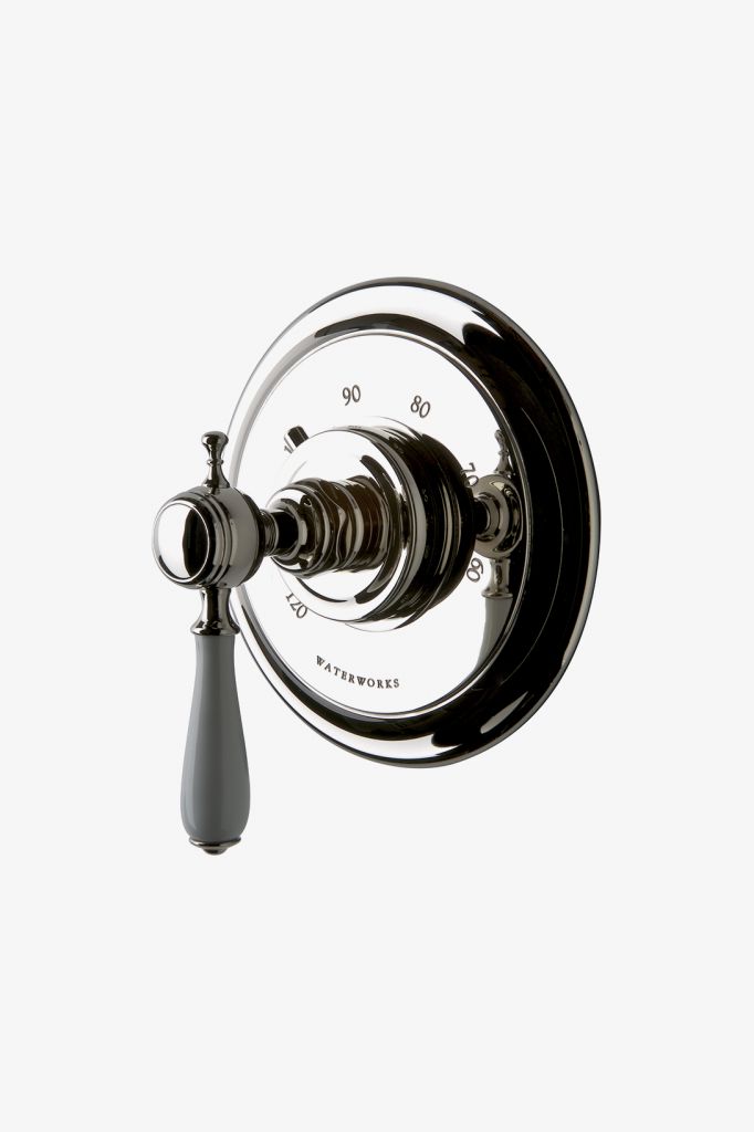 JUTH61 Облицовка термостатического регулирующего клапана Julia с белой фарфоровой ручкой Waterworks