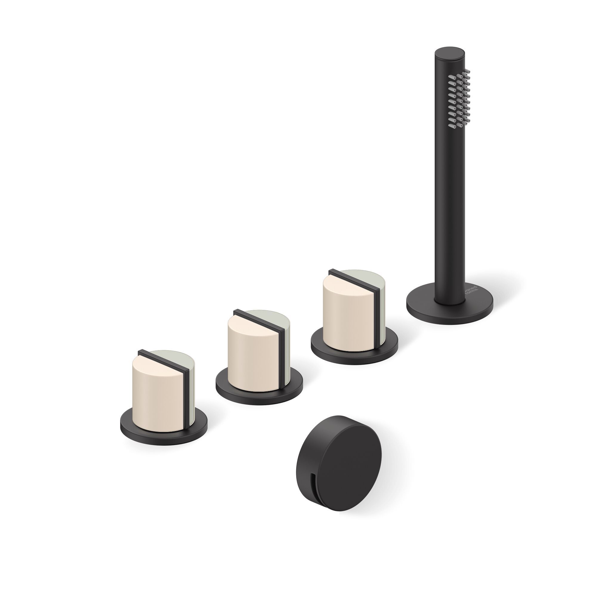 Утопленный набор для ванны с 4 отверстиями и ручным душем Varied Forms Macaron ARCH-00150419 - Вид №5