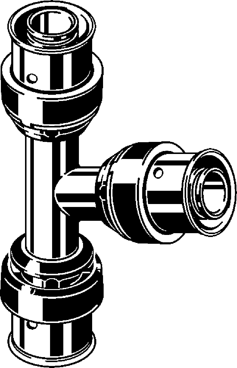 732 813 Модель 6718 Трубопроводные системы  Viega Smartpress  Тройники Santreyd  - Вид №1