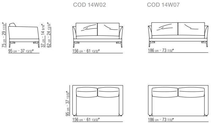 Flexform 2-х местный кожаный диван Feel good sun-id-1358442 - Вид №2