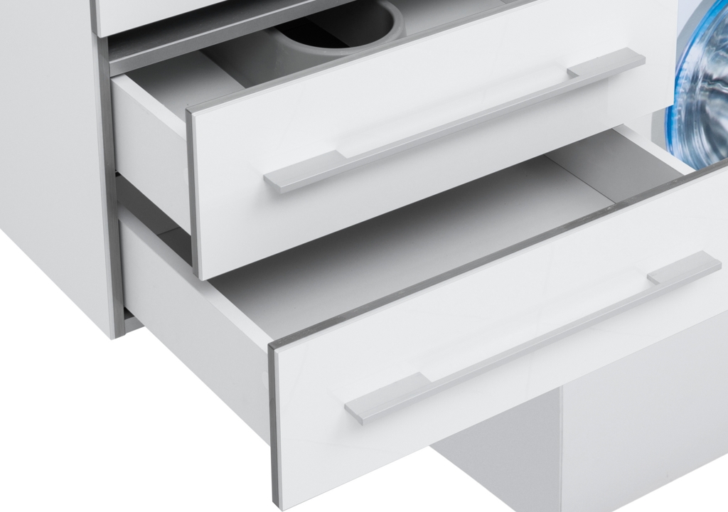 Тумба с раковиной Aquanet Верона 120 L белый (подвесная, 2 ящика) 0017666700239565 - Вид №14