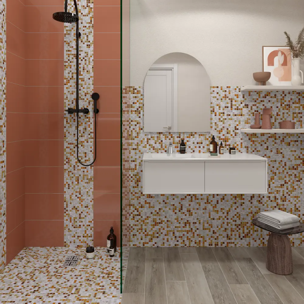 Мозаика стеклянная Artens Swam 32.7x32.7 см цвет бежевый, 20 шт STLM-2065492 - Вид №3